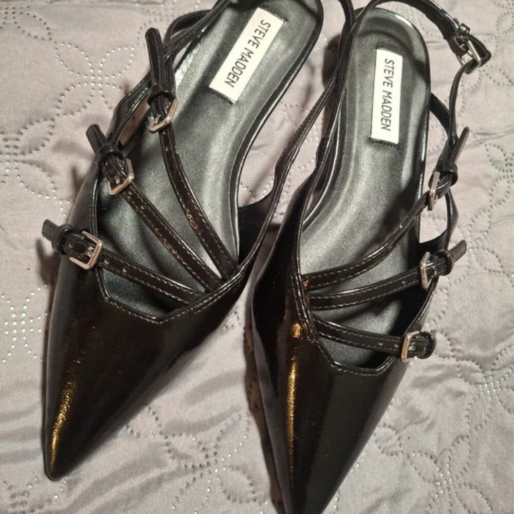 Steve Madden blk dress mini heel in sz 7M